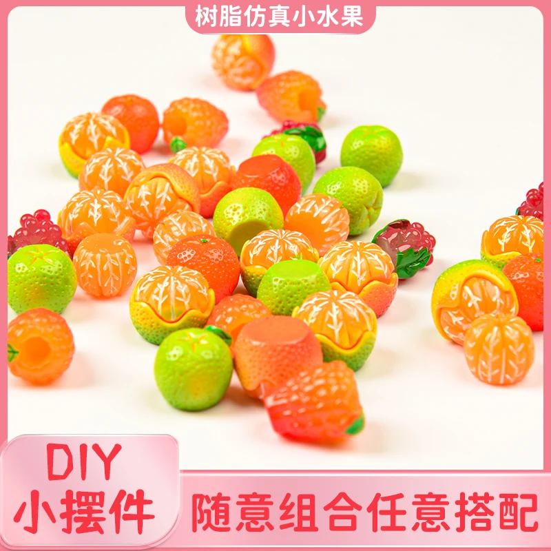 Simulated Fruit Resin Craft Ornament Teaching Aid 1/6 Dollhouse Kitchen Toy Refrigerator Decoration Accessories Photography Prop