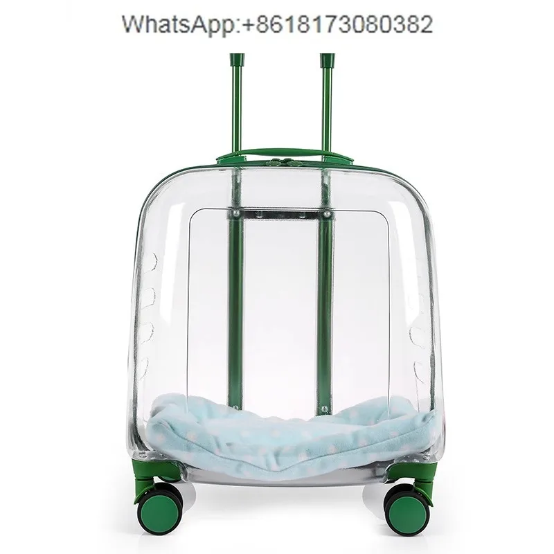 

Pet suitcase, cat bag, portable cat luggage, transparent large cat trolley , dog spacecraft