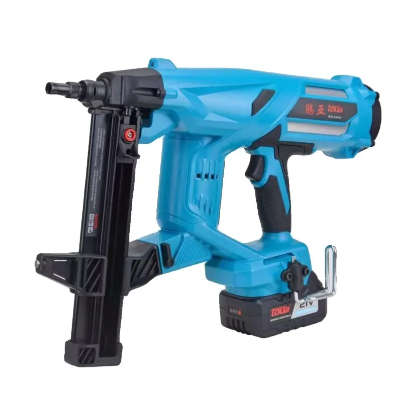 TOUA DCCN40A Electric Rechargeable Nail Gun Pneumatic Staple Automatic Fastening Concrete