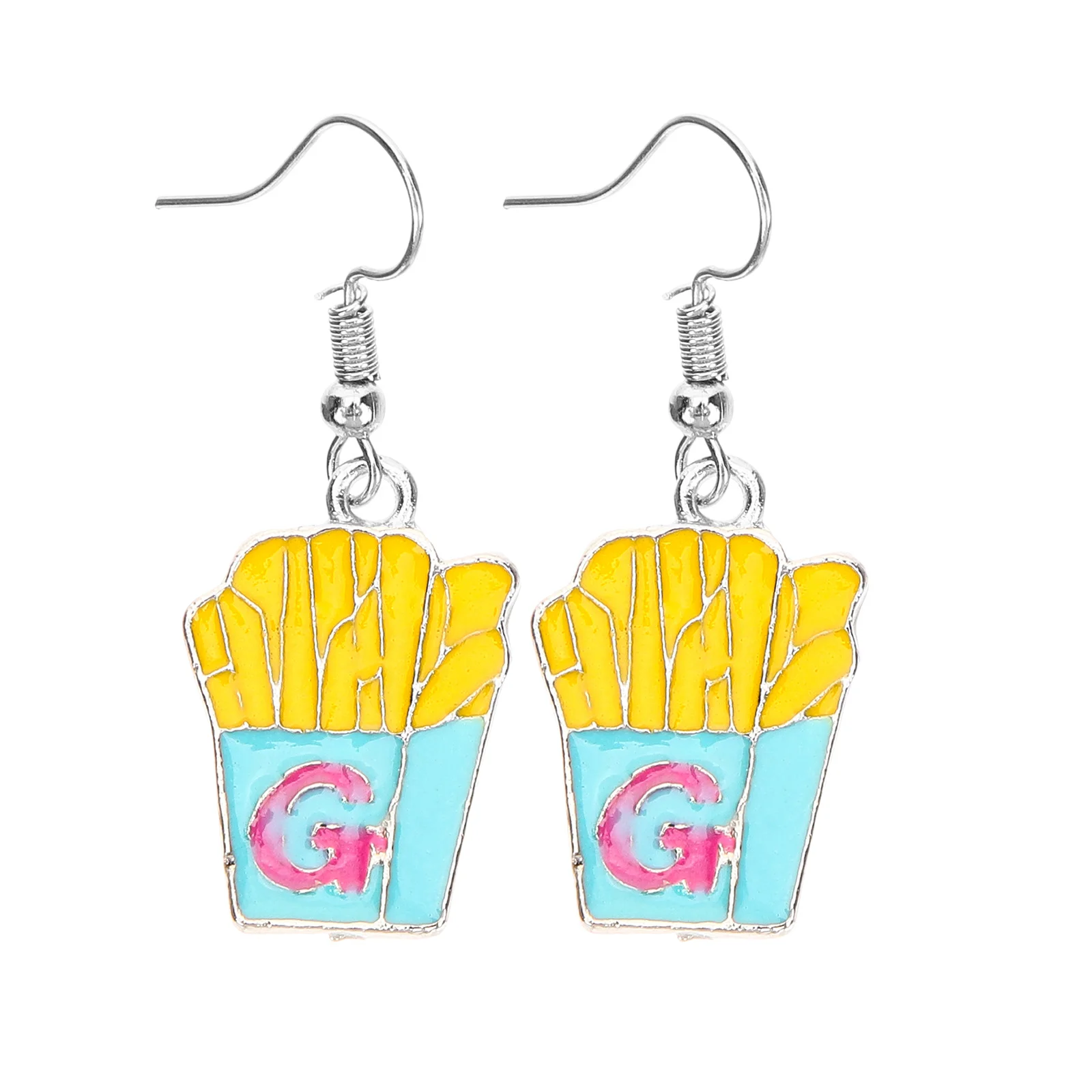 

1 Pair French Fries Funny Food Dangle Earrings For Women Girls Fries Drop Earrings Novelty Ear Jewelry Creative Accessories