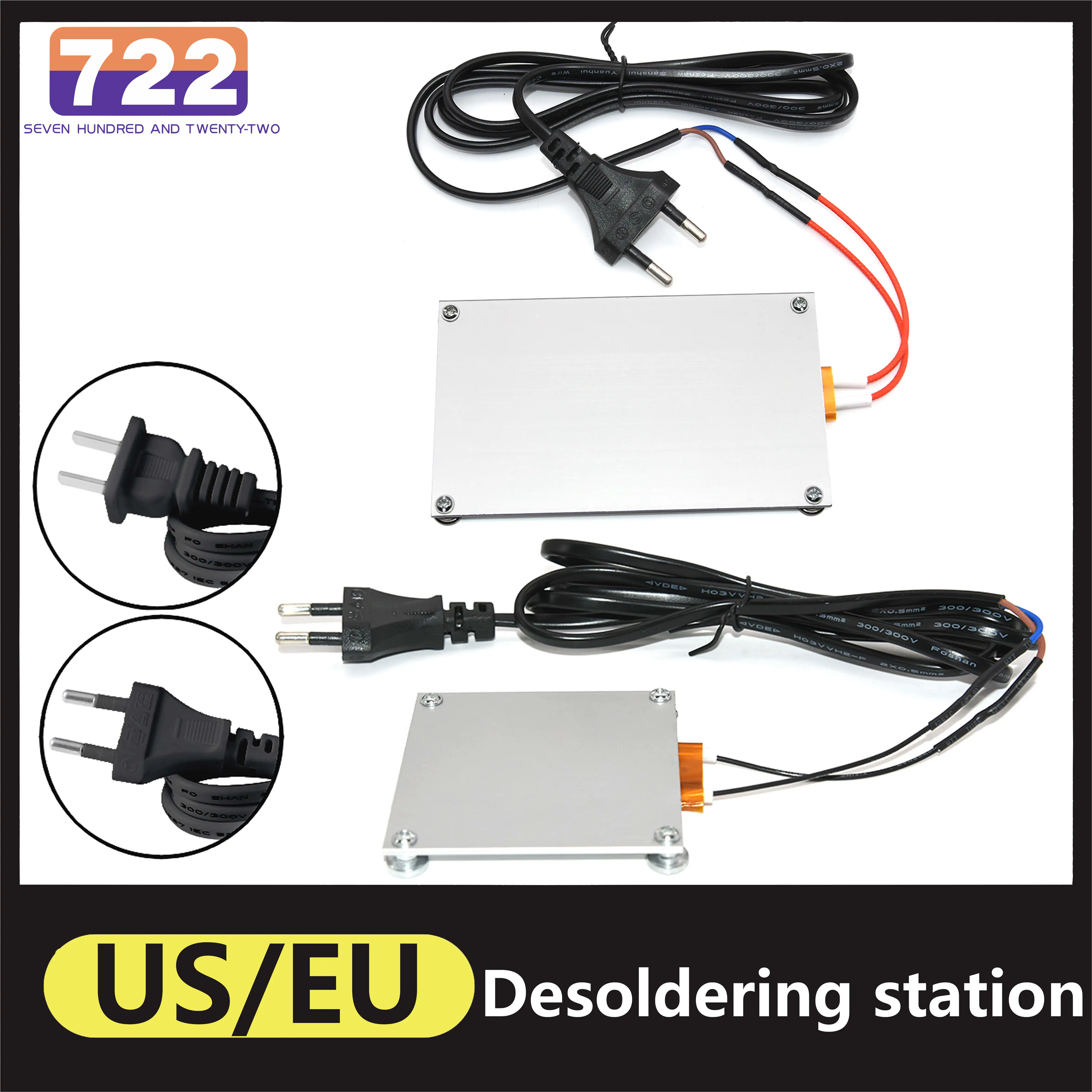 300W 600W Rectangle Square Heating Soldering 220V 260 Degree Chip part Aluminum Desoldering BGA led lamp Station Heating