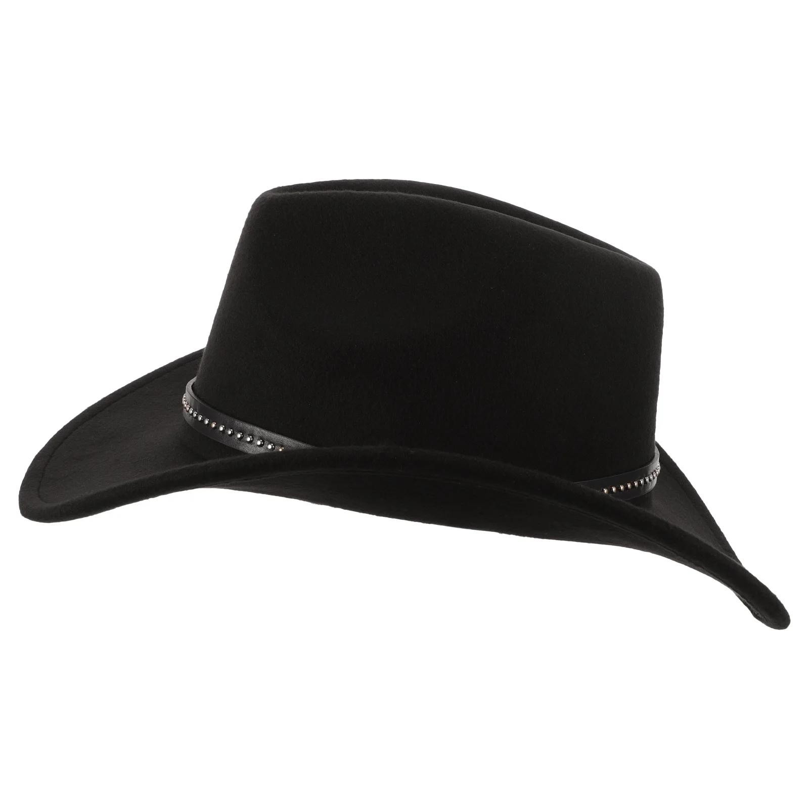 

Wool Fedora For Women Men Western Cowboy Hat Party Costume Accessory Wide Brim Decorative Outfit Cowgirl Hat