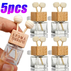 Car Perfume Bottle Cars Air Conditioner Outlet Clip Square Glass Aromatherapy Bottle Deodorizer Air Freshener Auto Decoration