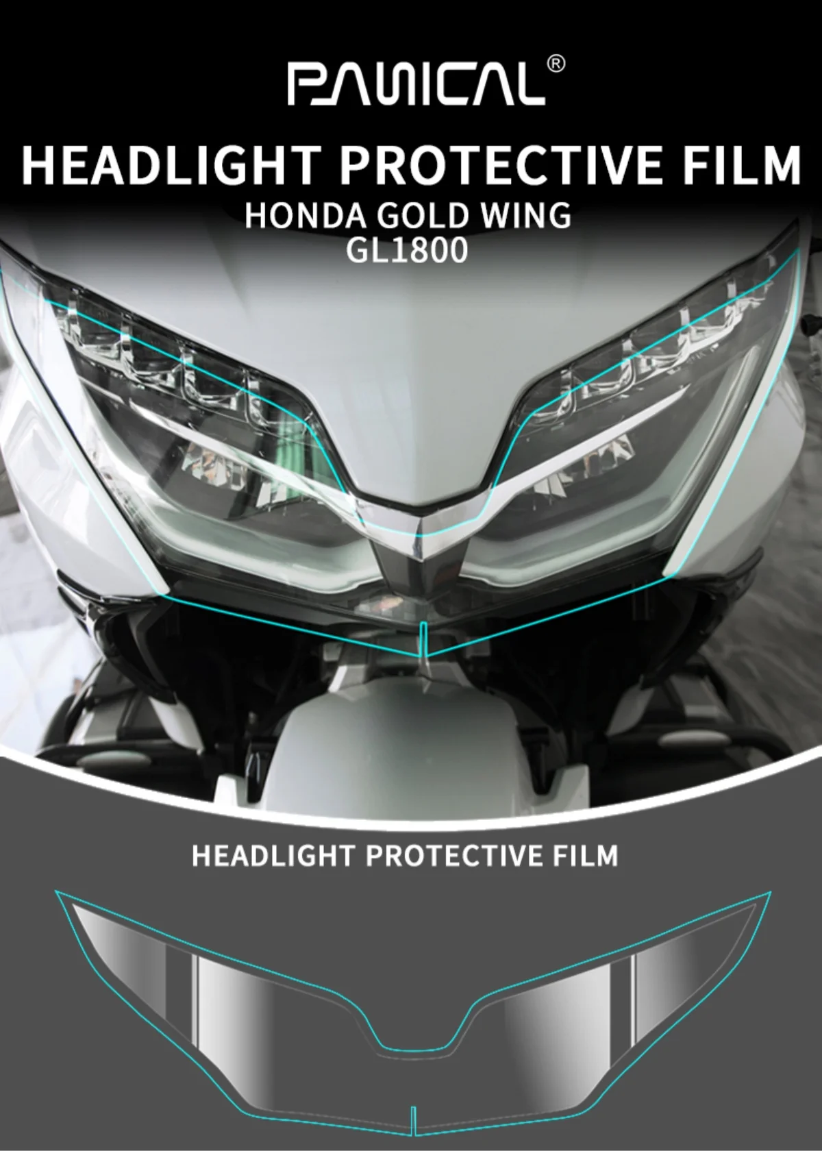 For Honda Gold Wing GL1800 F6B Front Headlamp Protection Film Motorcycle Scratch Protection Film Headlight Protector Accessories