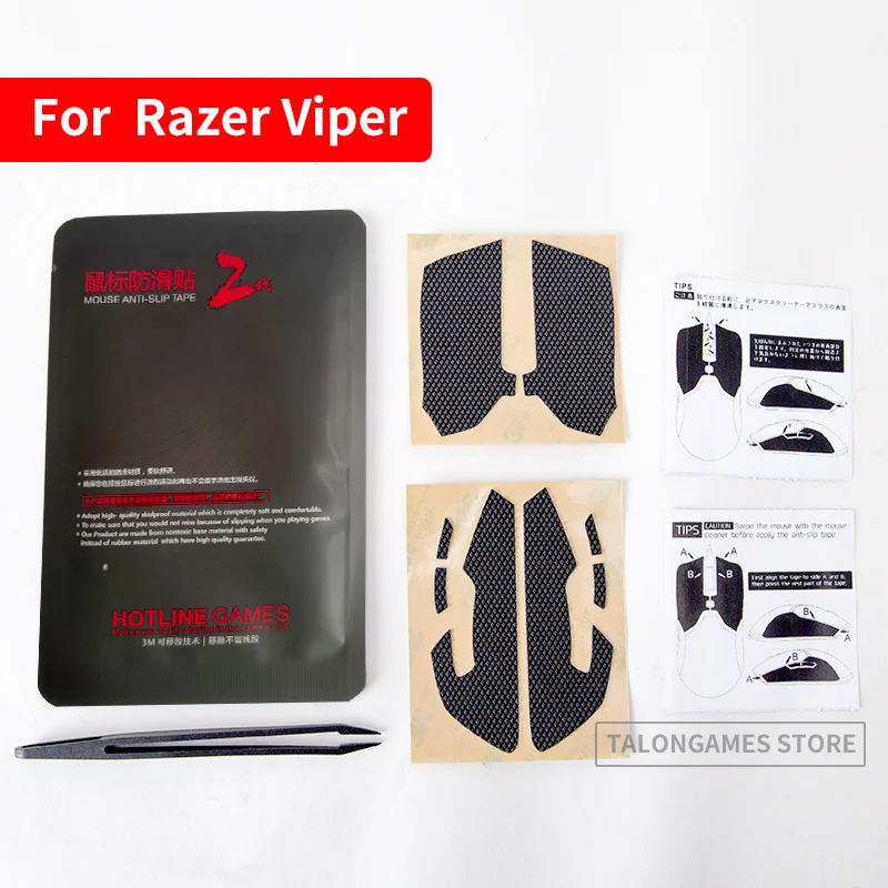 Cinta de agarre de ratón colorida para Razer Viper / 8KHZ Viper Ultimate Wireless Gaming Mouse, juegos de Línea Directa originales