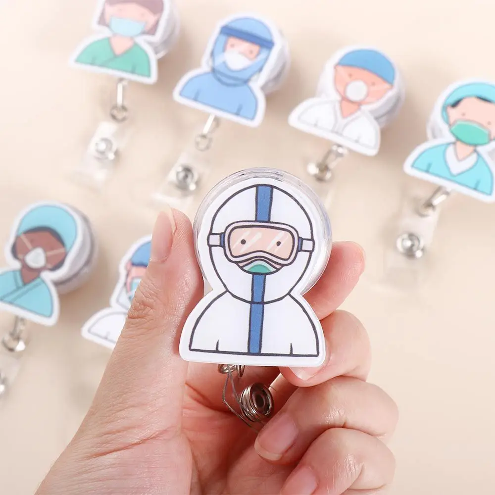 Name Card ID Card Clips Work Card Clips Retractable Badge Reel Hospital Badge Holder Nurse Doctor Badge Reel Nurse Badge Holder
