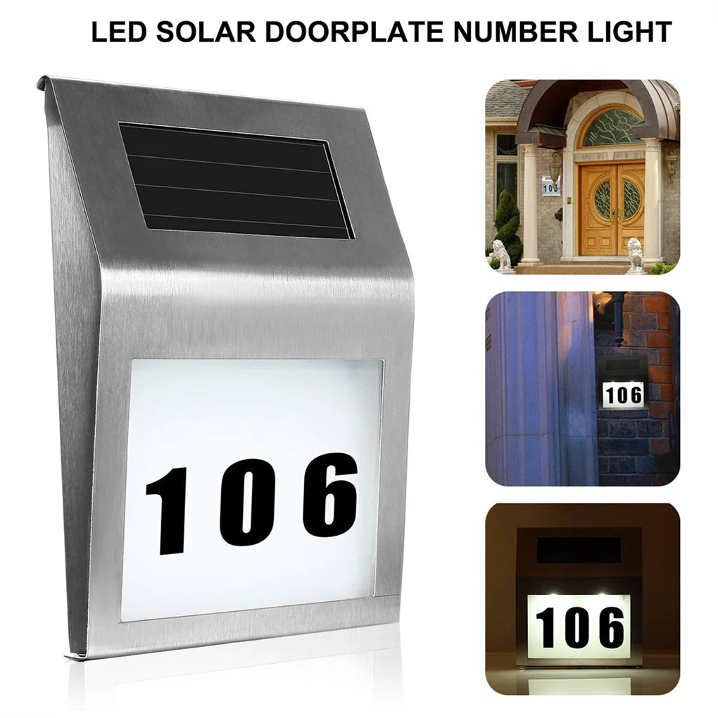 House Numbers Solar Powered Address Sign, Motion Sensor Waterproof House Number for Outside, LED Illuminated Address Plaques