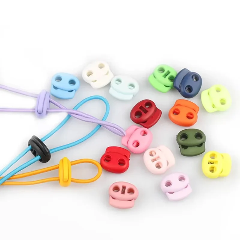 5 Stück Kordelstopper, Knebelverschluss, Halter für Kordelzug, elastisches Lanyard, Paracord-Seil, Kleidung, Taschenzubehör, Kunststoff