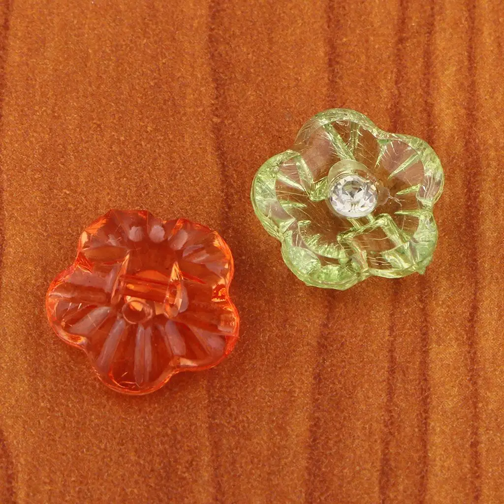 50 pezzi di fiori di strass di cristallo abbellimenti bottoni cucire su bottoni artigianato fai da te per abbigliamento, artigianato (Flatback)