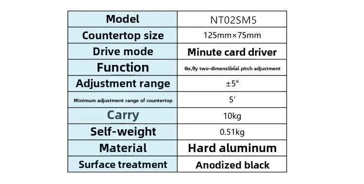

Cross-border NT02SM5 Two-axis Manual Tilt Table, Pitch Displacement Table