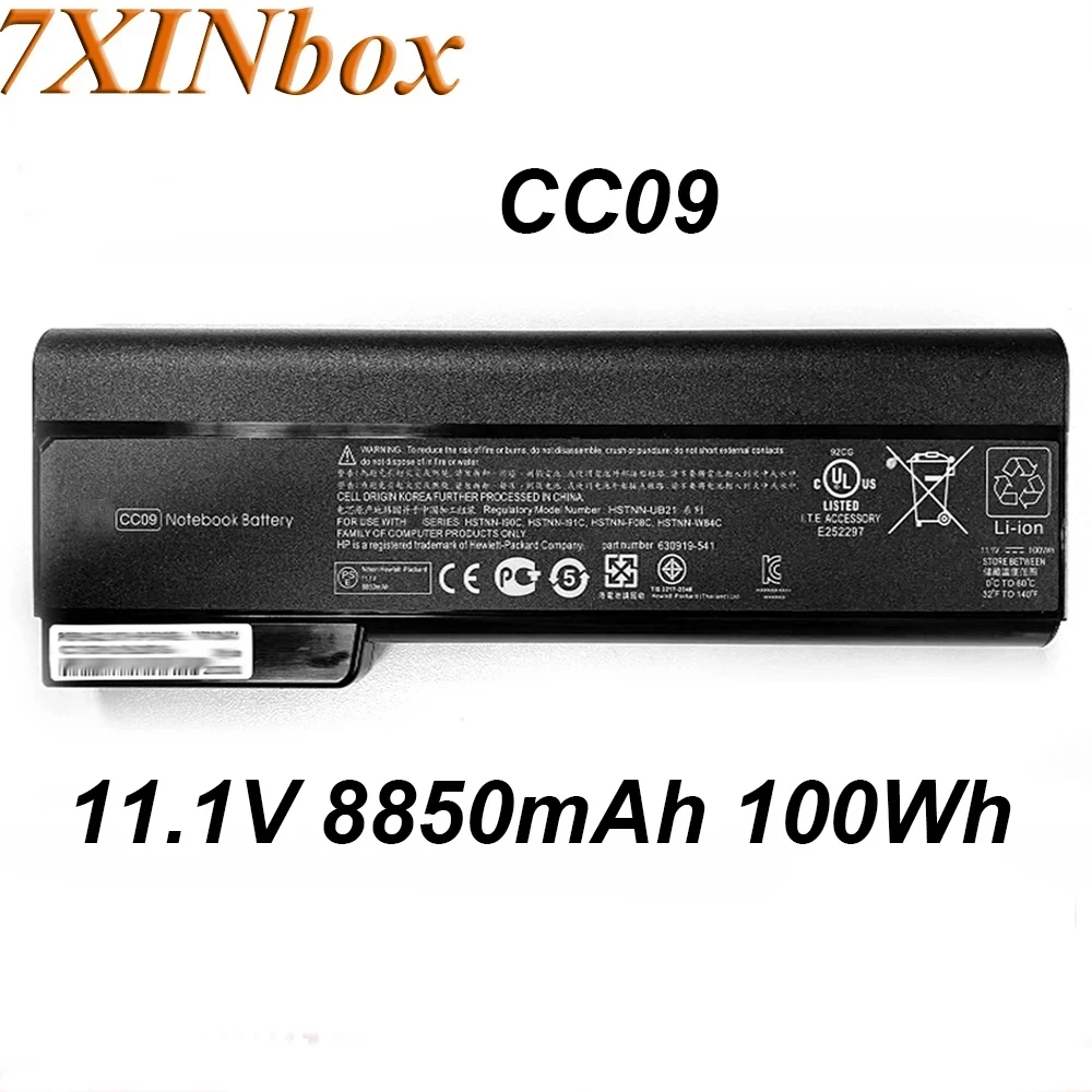 7XINbox CC09 CC06 11.1V 8850mAh 100Wh Original Laptop Battery For HP EliteBook 8460W 8460P 8560P ProBook 6360B 6560B 6460B 6470B