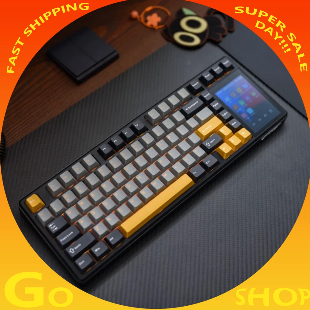 

NEW AULA L99 Mechanical Keyboard Screen Display Wireless Tri Mode Touch Customize RGB Hot Swap E-sports Gaming Keyboard PC Gift