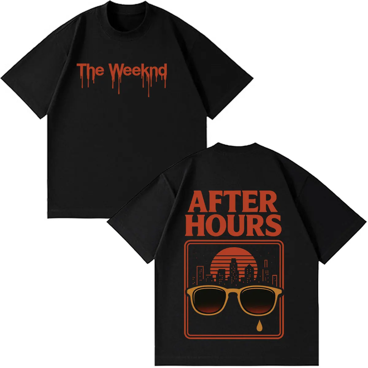 The Weeknd After Hours Til Dawn Tour 2026 Print T Shirts Men Women Fashion Hip Hop T-shirt Summer Loose Casual Cotton T-shirts