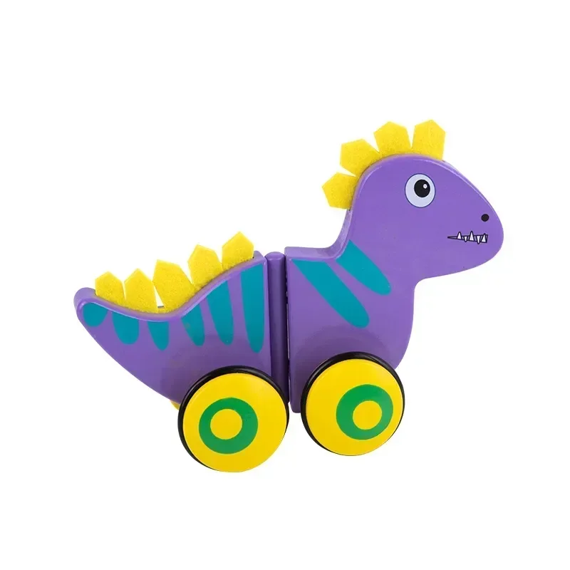 Drag Toddler Toys Wooden Drag Car Baby Learn Walk Toy Crocodile Educational Toy Puppy Snail Traction Rope Animal Детские Игрушки