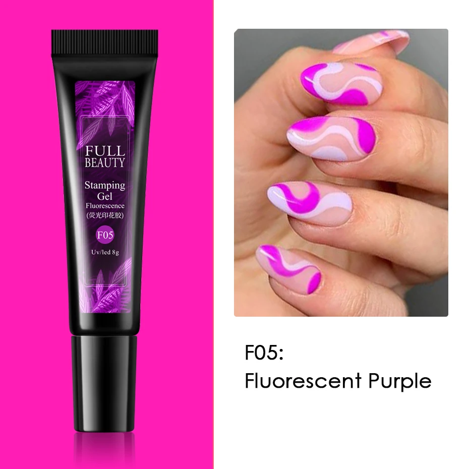 Fluorescencyjne stemplowanie płytki żelowy lakier do paznokci zestaw do Manicure lakier hybrydowy żel na paznokcie sztuka szablon drukowanie