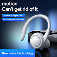 Wireless Ear Hook Earphones Single Mini Handsfree Headphone TWS HIFI Bass Noise Cancelling Sports Headset with Mic For Car Call