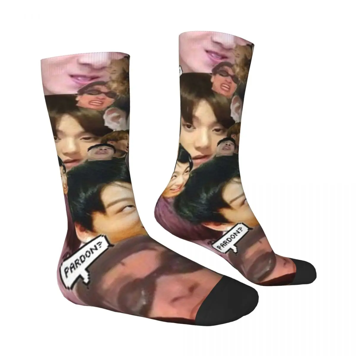 Jungkooks Socks Autumn jk meme face Stockings Gothic Couple Comfortable Socks Printed Climbing Anti Bacterial Socks