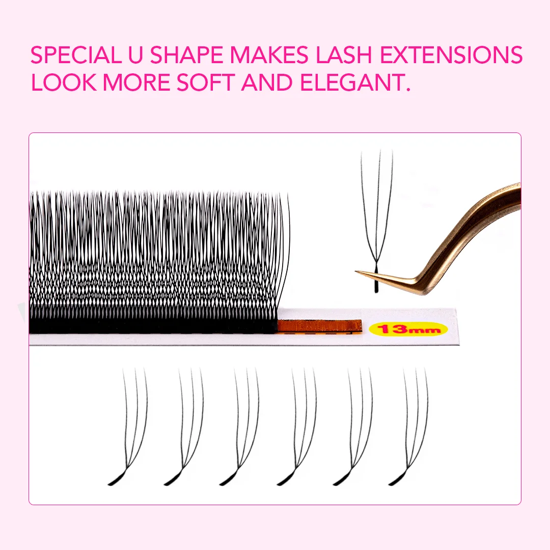 TDANCE U/W 스타일 3D 4D 5D 속눈썹 연장 0.07MM C D 자연스러운 긴 수제 신형 속눈썹(12줄/트레이)