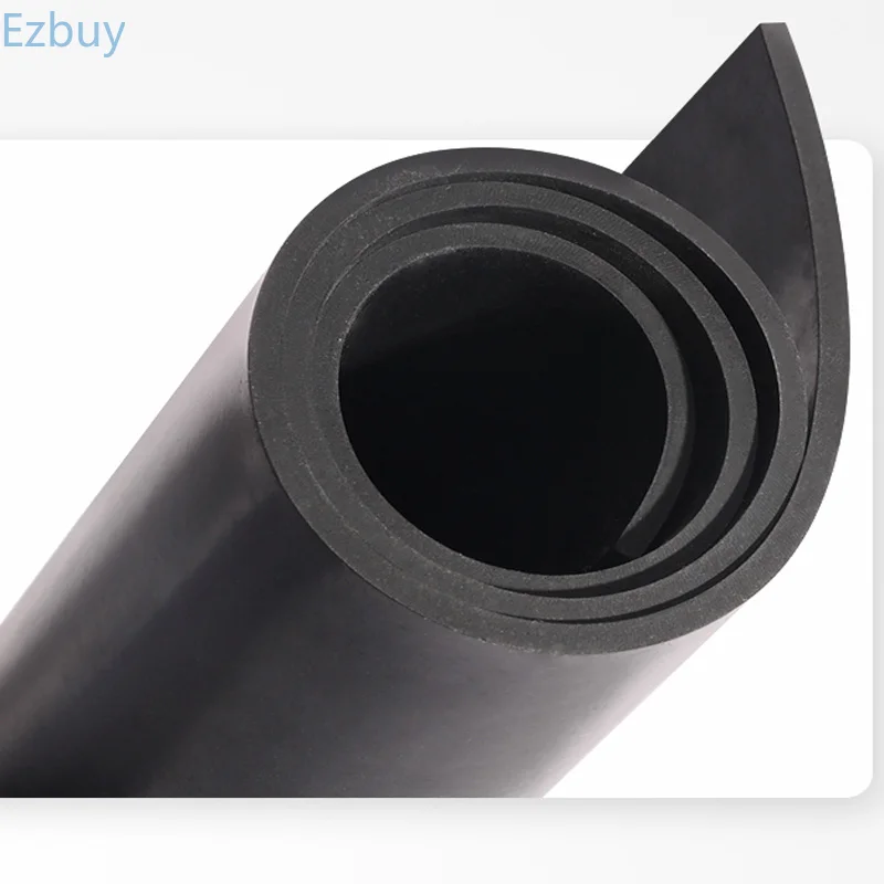 500 x 500mm Custom Made Slab NBR Nitrile Rubber Buna Plate Sheet Gasket 1mm 2mm 3mm  Acid Oil Alkali Resistant Black
