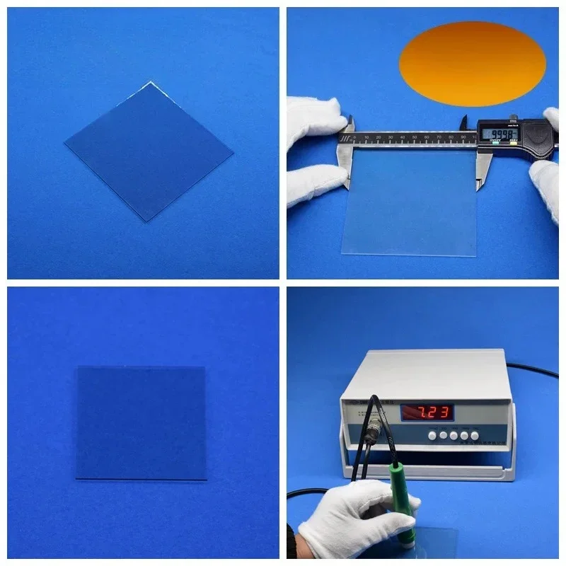 ITO Conductive Glass, 10 Ohm Square Sheet, 84% Transmittance, 100x100x1.1mm for Retail