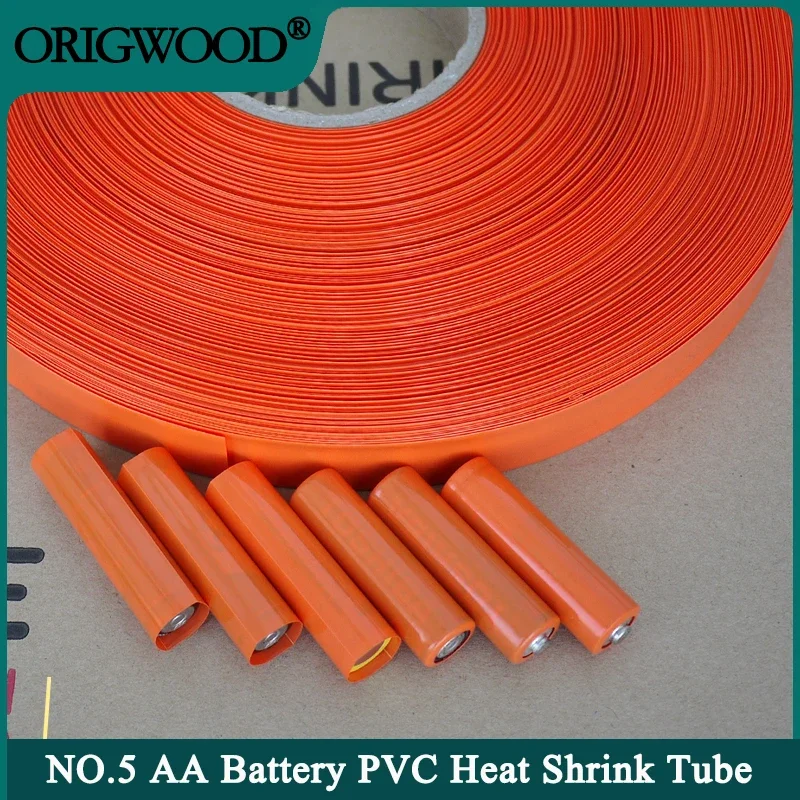 

100/200/500pcs AA Battery PVC Heat Shrink Tube Width 23mm Length 53mm Insulated Film Wrap Protect Case Pack Wire Cable Sleeve
