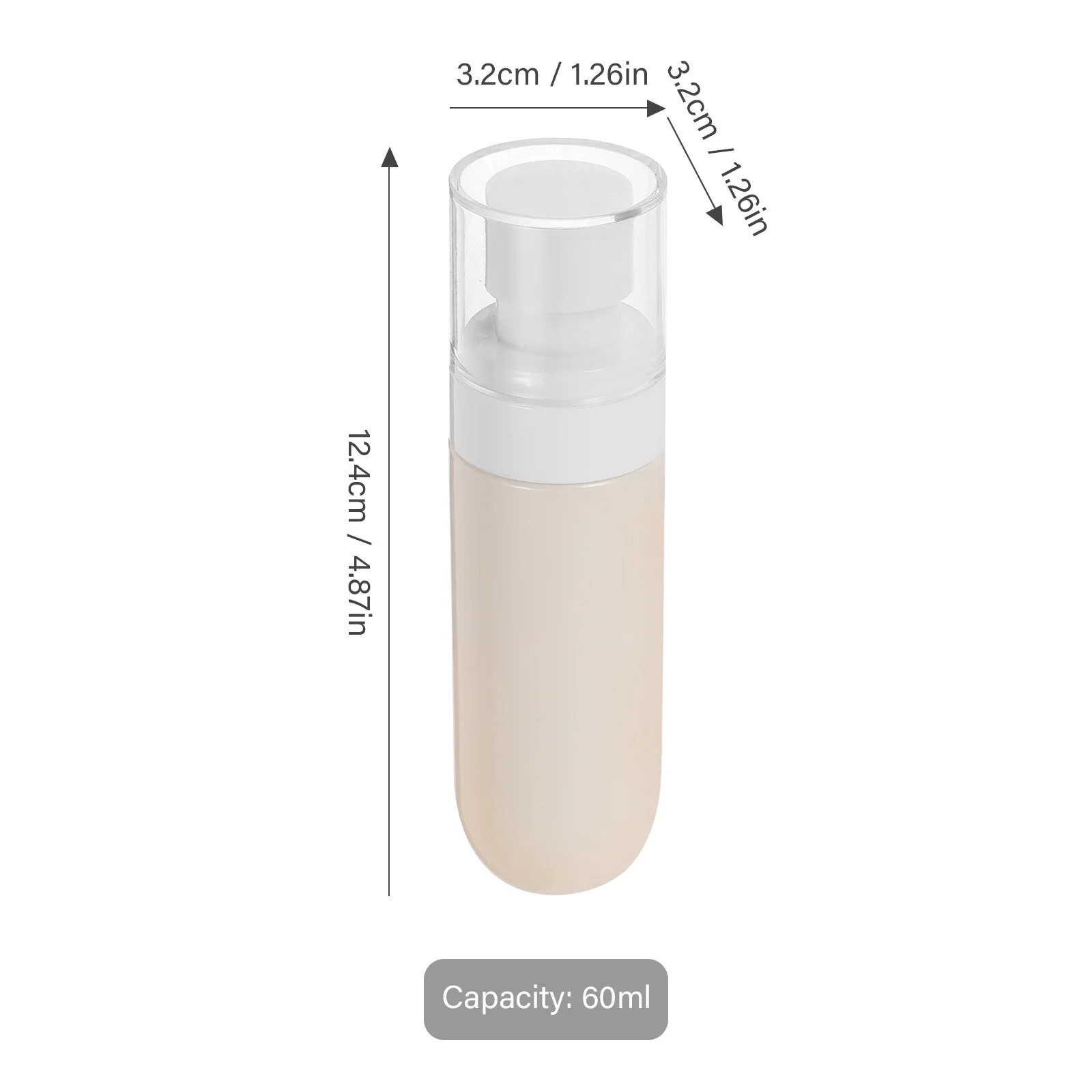 4개 휴대용 스프레이 병 100ml 빈 리필 가능한 플라스틱 미스트 스프레이어 여행용 메이크업 액체 재사용 가능한 소형 스프레이 병
