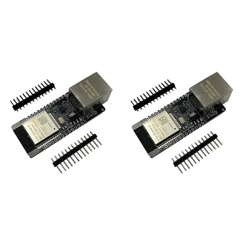 

【SURPISE】2X WT32-ETH01 ESP32 Беспроводной модуль с последовательным портом для сетевого подключения, комбинированный модуль-шлюз Bluetooth + Wi-Fi