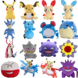 Pokemon Gengar Starmie Koffing Plushies Doll Pikachu Plusle Minun Milotic Spheal Marill Latias Banette Stuffed Plush Kids Gifts