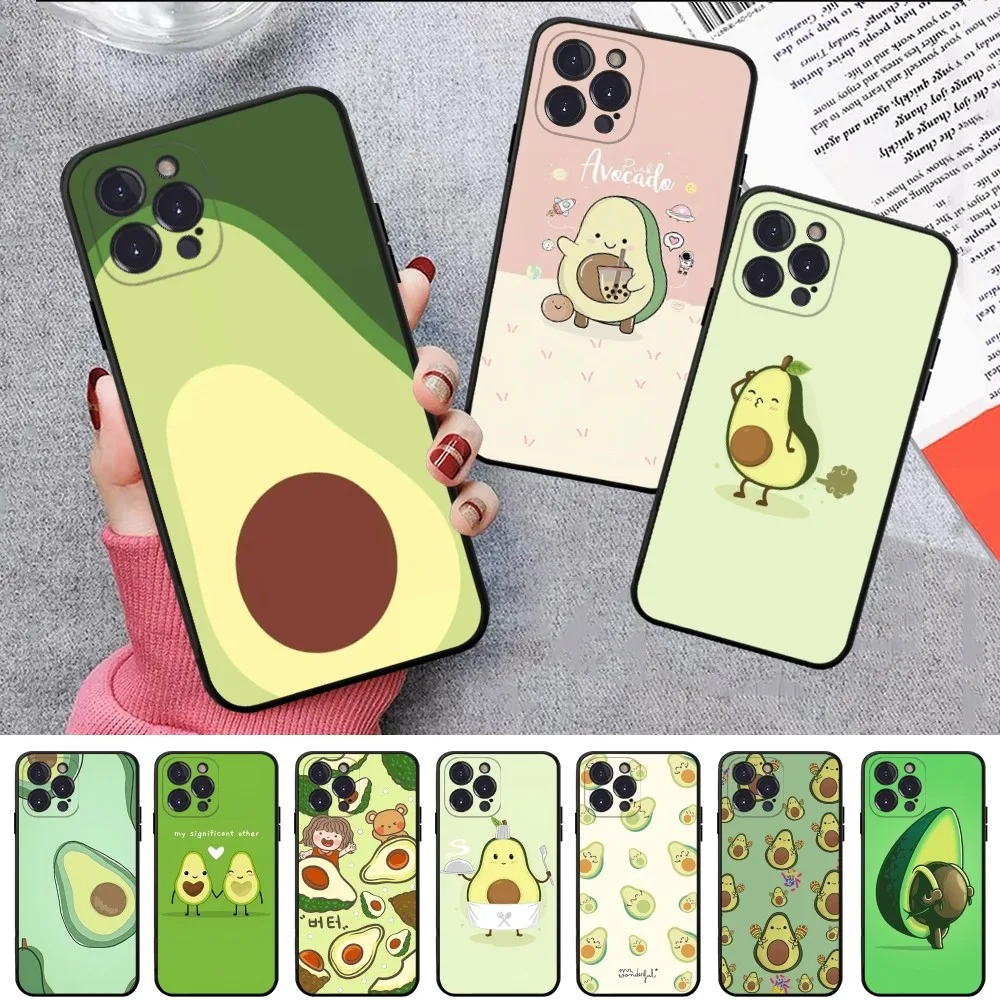 Avocado fruit Phone Case For iPhone 15 14 11 12 13 Mini Pro XS Max Cover 6 7 8 Plus X XR SE 2020 Funda Shell