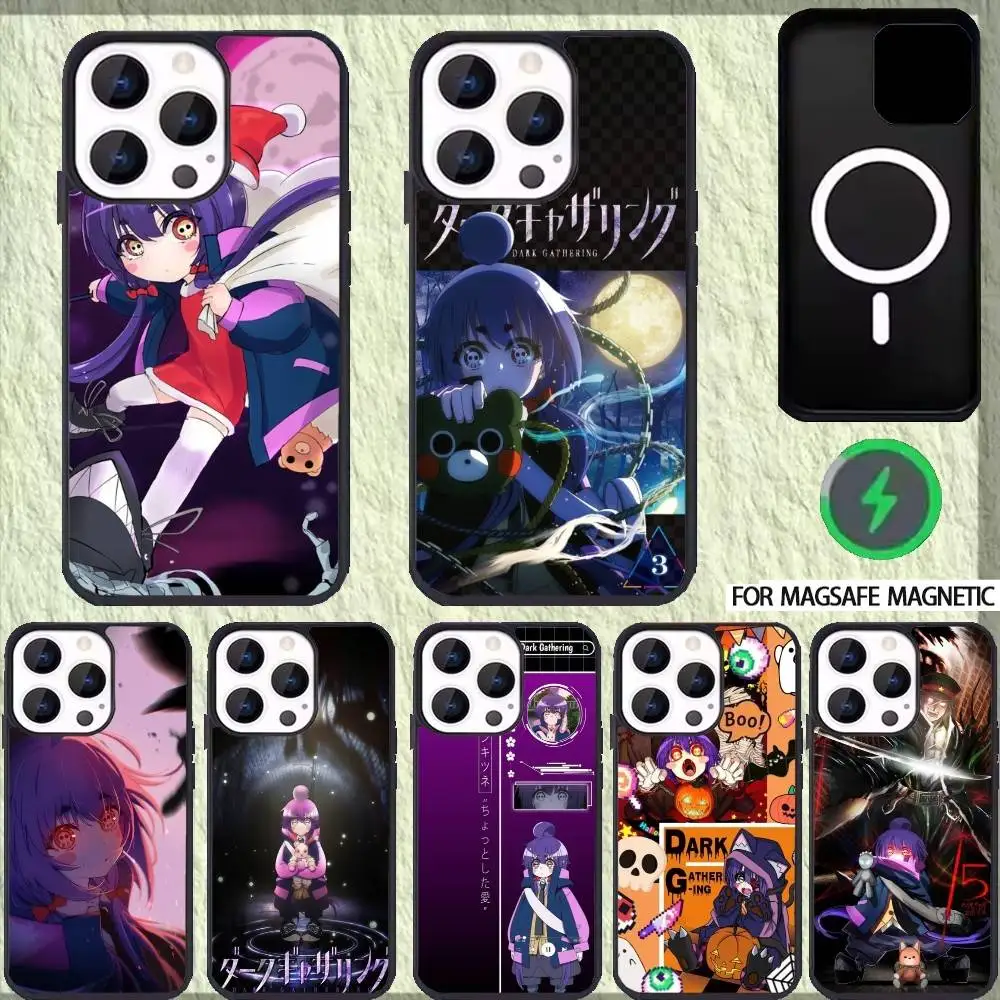 

Dark Anime G-Gathering Phone Case For iPhone 17 16 15 14 13 12 Pro Max Plus for Magsafe Mirror Wireless Magnetic Cover