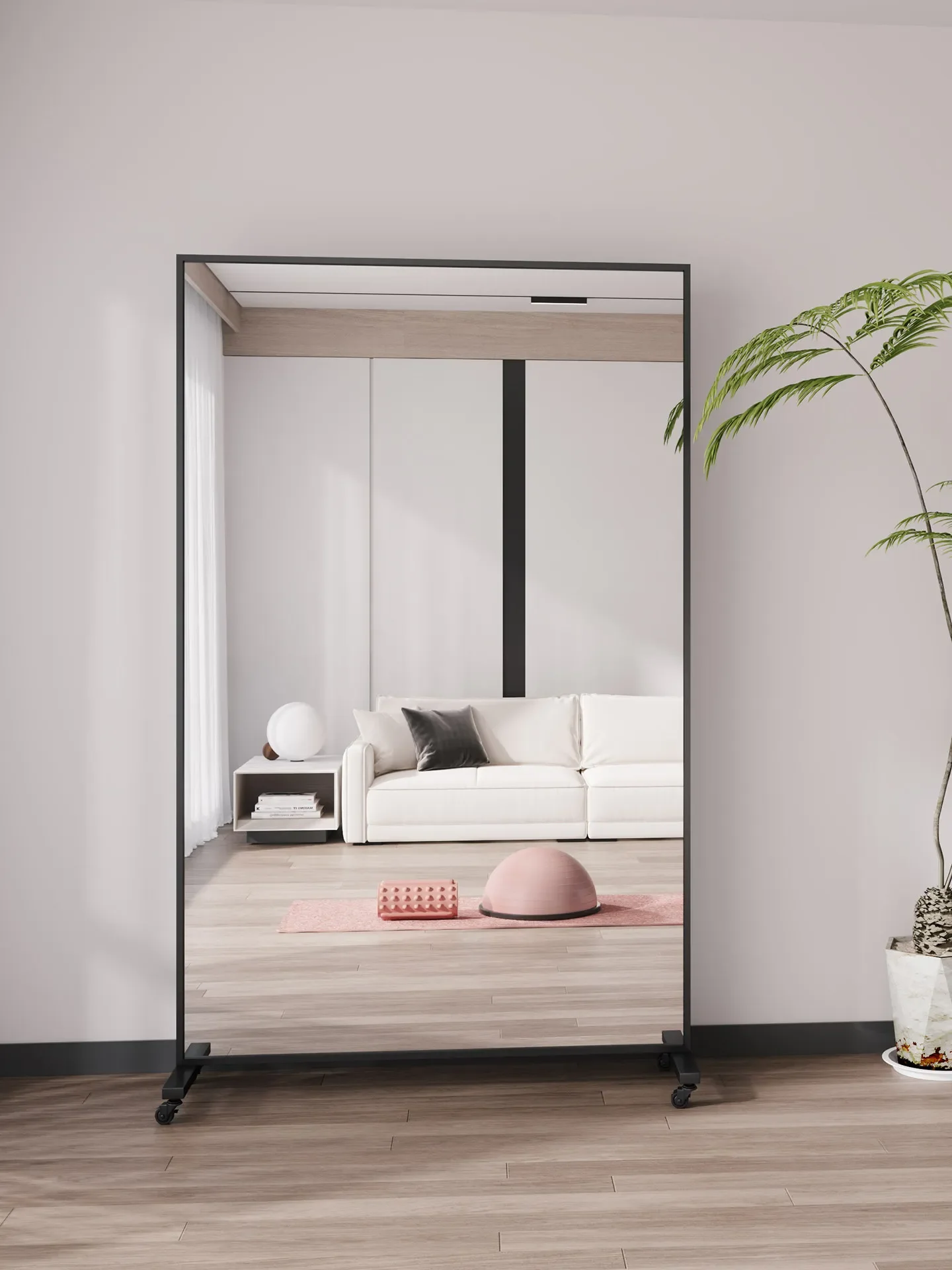 Dance mirror household movable fitness yoga special simple advanced sense children dance mirror