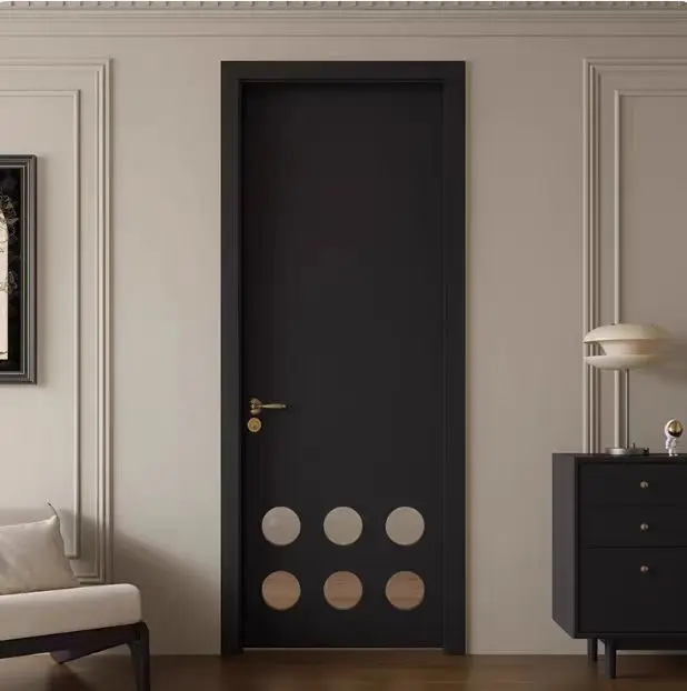 Luxury-retro Light French-style Vintage Style Non-painted Eco-friendly Soundproof Moisture-proof Bedroom Solid Wood Door