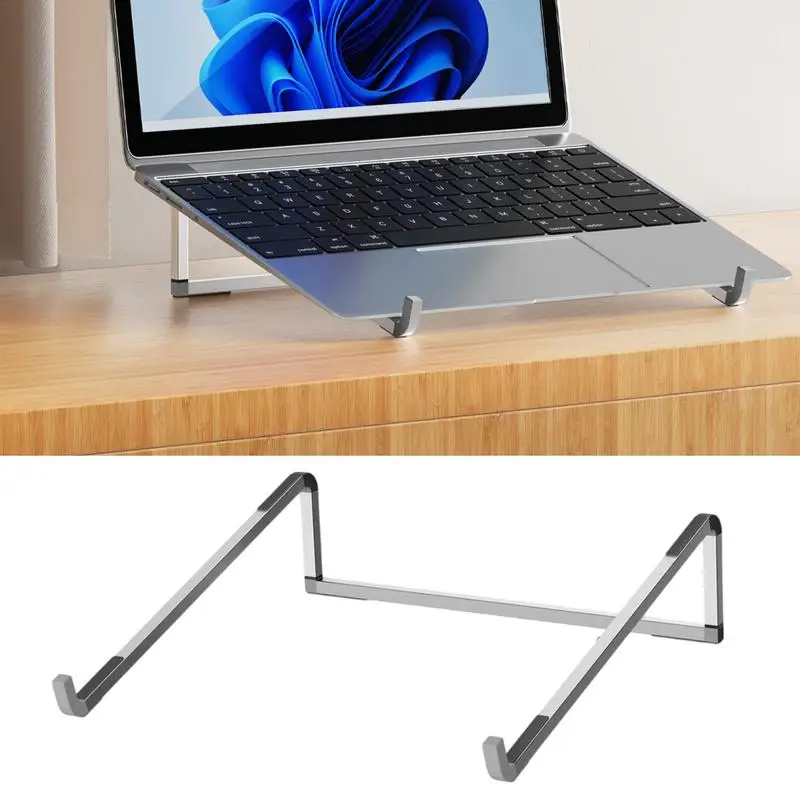 Portable Laptop Riser Aluminum Ventilated Cooling Notebook Stand Lightweight Ergonomic Portable Stable Computer Tablet Stand For