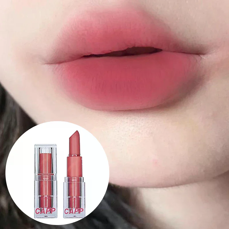 Transparenter Acryl-Lippenstift, 6 Farben, Lippenstift, sexy Frau, Samt, matt, Lipgross-Tönung, langlebig, wasserdicht, Lippen-Make-up, Kosmetik