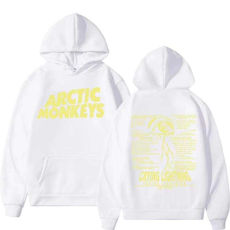 New Casual Fleece Cotton Hoodie Rock Arctic Monkeys Crying Lightning Hoodies Men Women Harajuku Hip Hop Punk Gothic Sweatshirt