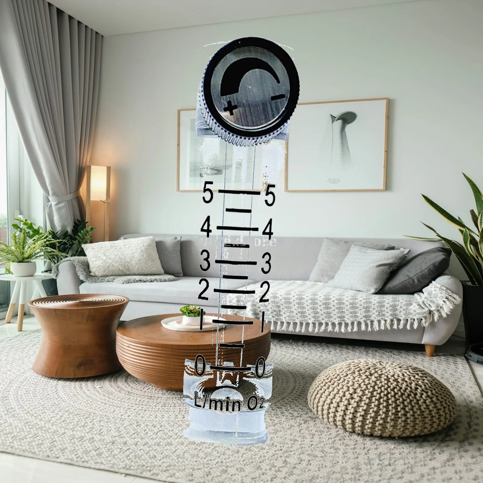 Copper Gas Flowmeter Boot Tube with Control Valve Precise Air Measurement Regulator for Home and Commercial Oxygen