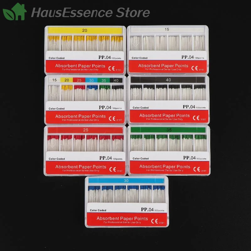 ※15/20/25/30/35/40# Disposable Dental Absorbent Paper Points Disposable Guttahanger Taper For Dental Endodontics Use