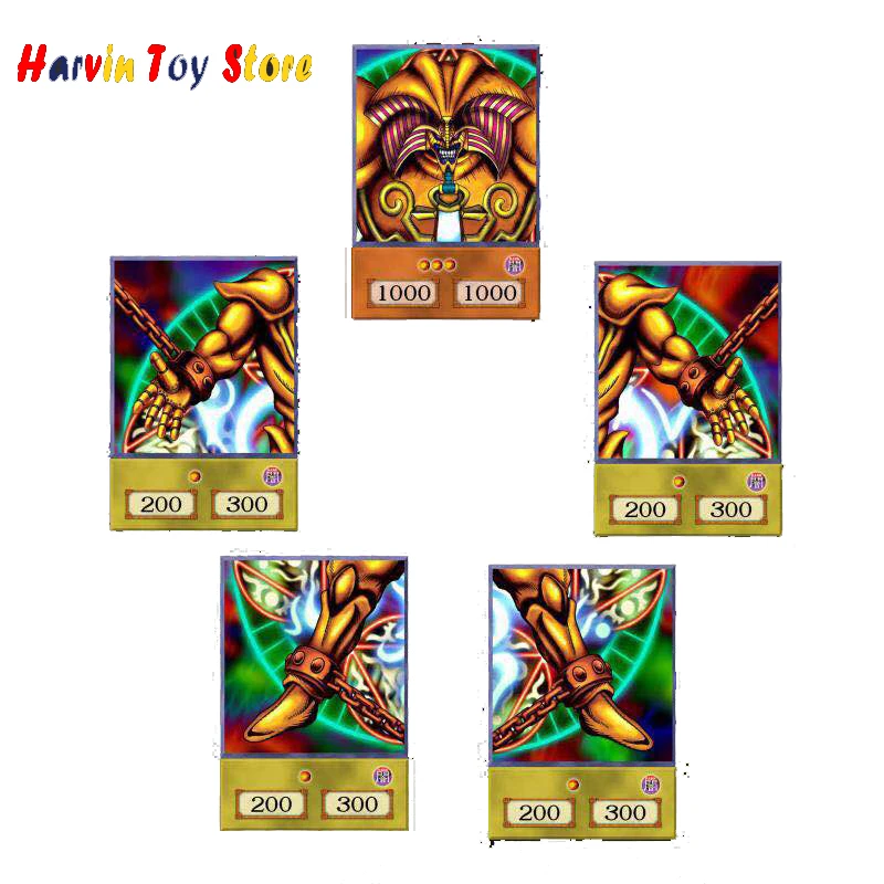 Yu-Gi-Oh Anime Style Cards Dark Magician Exodia Obelisk Slifer Ra Yugioh DM Classic Orica Proxy Card Childhood Memory