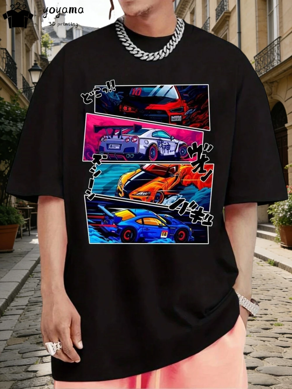Männer Sommer Casual T-Shirt Esszimmer Unterhaltung Gedruckt 3D Gedruckt Lustige Tops Mode Harajuku Street Style T-shirt männer Kleidung – Detail 8