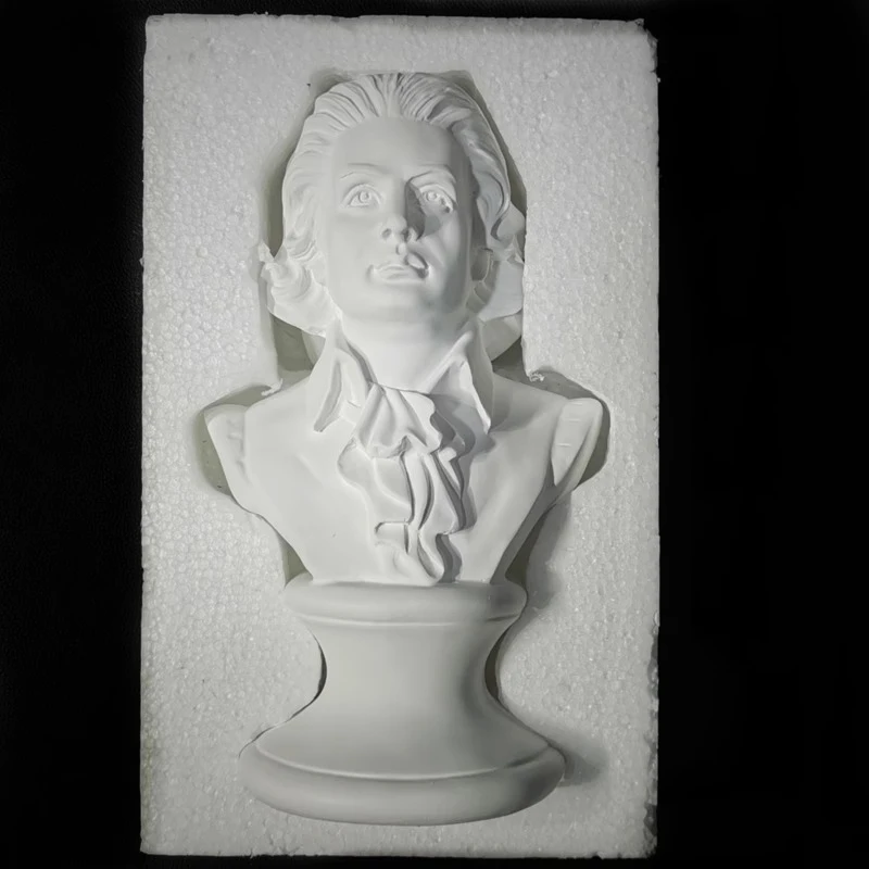 Imagem -04 - Mozart Escultura em Resina Retrato de Gesso Imitação Europeia Estátua Ornamentos Decoração de Casa Estudo de Sala de Piano Presentes de Casamento