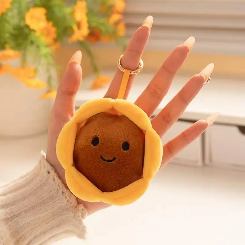 Neueste Ei Torte Rucksack Anhänger Schlüsselbund Kawaii Gefüllte Plüsch Spielzeug Figur Puppe Cartoon Anime Nette Geeignetes Geschenk für Freunde