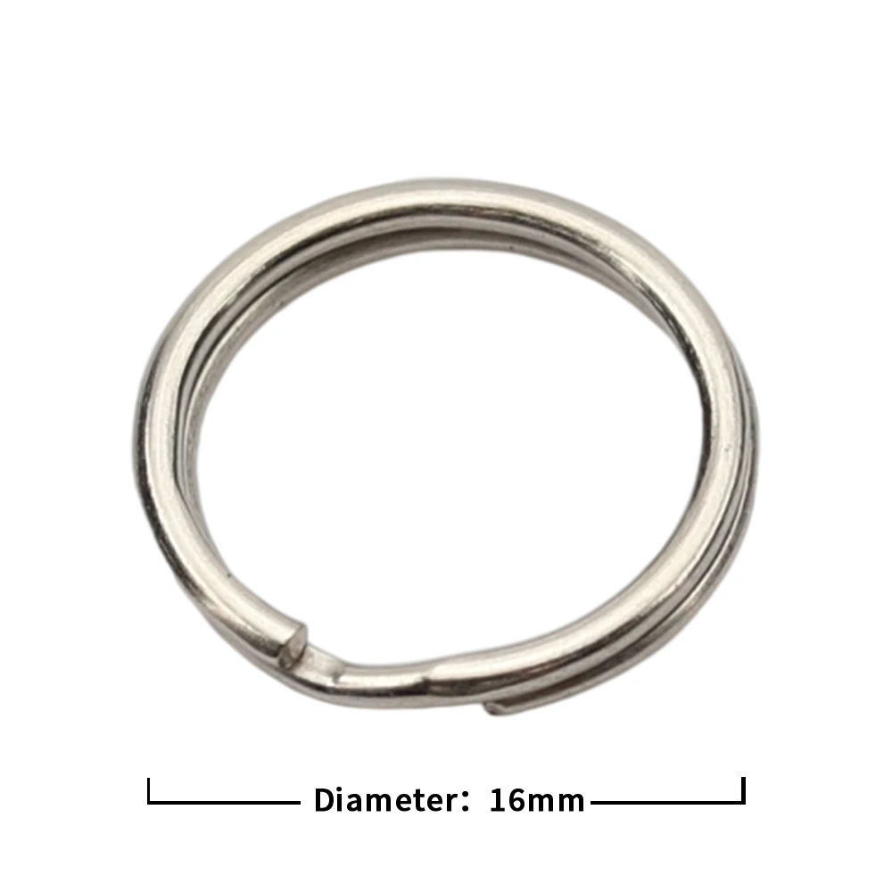 small metal round split key ring for keychain pet dog cat Stainless Steel 16mm Key Rings Girl Jewelry Car Accessories Keyrings