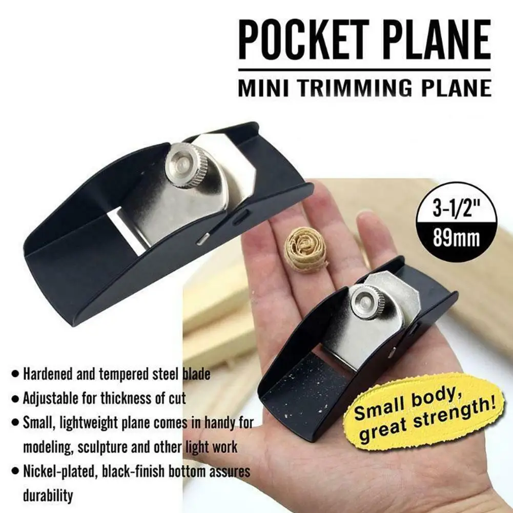 Mini Wood Trimming Plane Pocket Hand Planer Carpenter Cutting Edge Plane Hand Planer Hand Push Cast Carpenter Tools