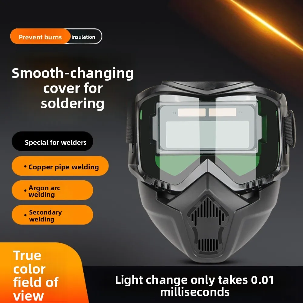 Head Mounted Fully Automatic Photoelectric Welding Mask, Anti Strong Light Welding Protective Mask, Detachable Split Welding Cap