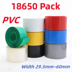 PVC Shrinkable Tube Width 29.5~60mm 18650 Lithium Battery Heat Shrink Tube Film Sleeves Li-ion Wrap Cover Skin Insulation Sheath