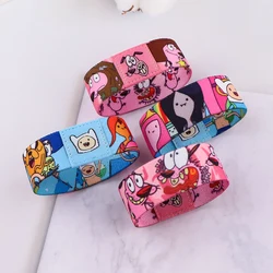 Cartoon Heart Dogs Pattern Stretch Wristband Bracelet Autism Puzzle Wide Band Bangles Armband Fashion Men Women Accessories