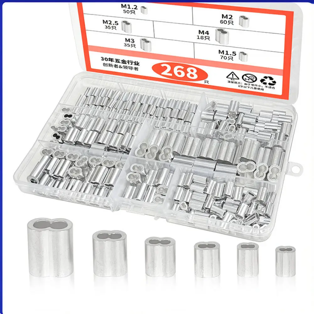 Cable Thimble And Double Hole Ferrule Assortment Stainless Steel Rigging Accessories For Wire Rope Protection Hardware