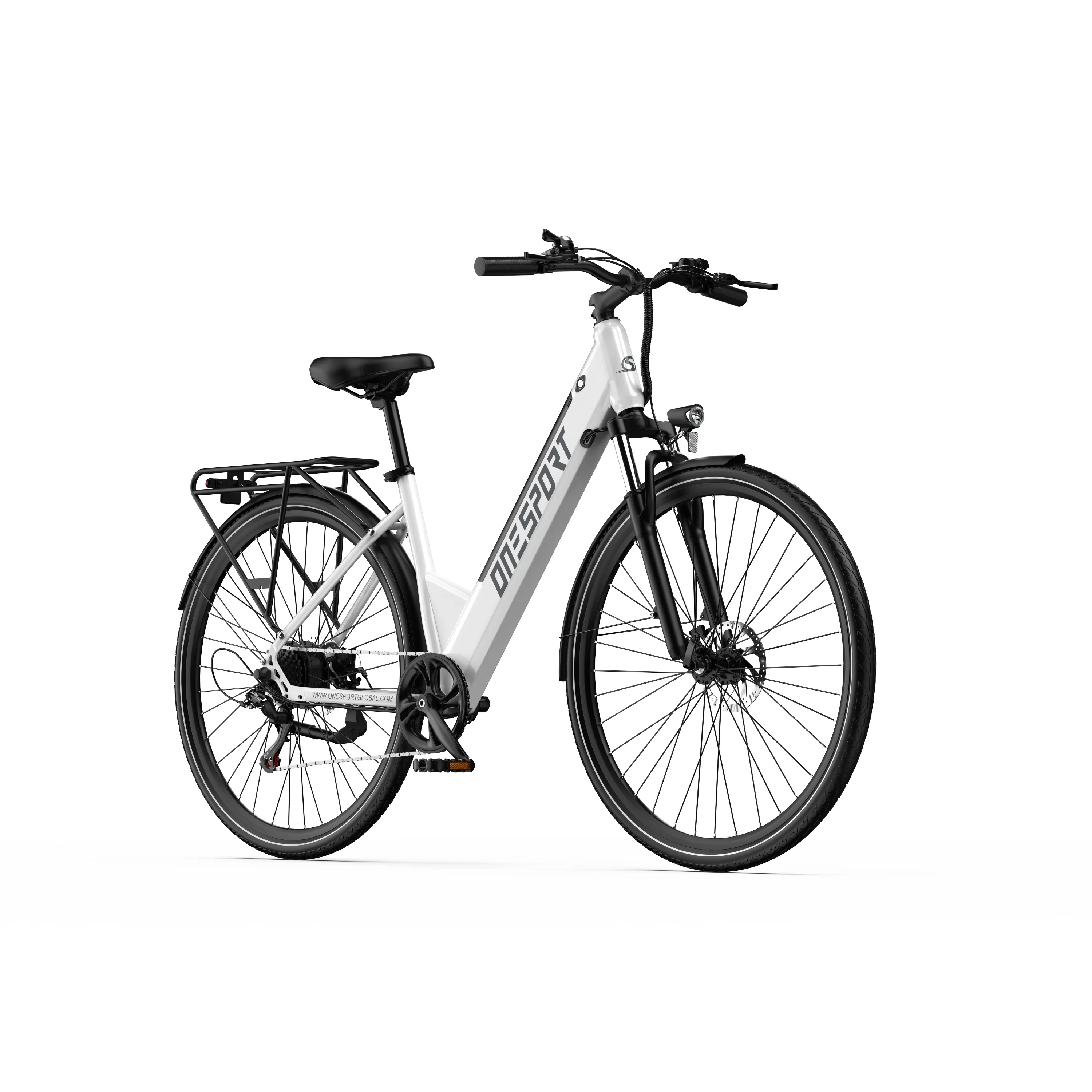 Bicicleta Eléctrica Onesport OT12 Estándar Europeo, Batería de Litio de 36V13Ah, Motor Trasero de 250W, 700C*42C, Bicicleta Eléctrica Urbana, Bicicleta Eléctrica con Cambio 7S
