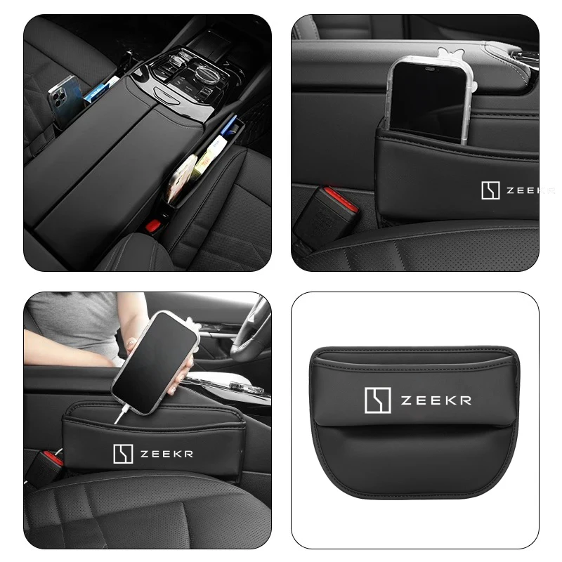 Multifunction Car Seat Gap Organizer Storage Box Pocket Universal For Zeekr X 001 009 2022 2023 2024 Auto Accessories