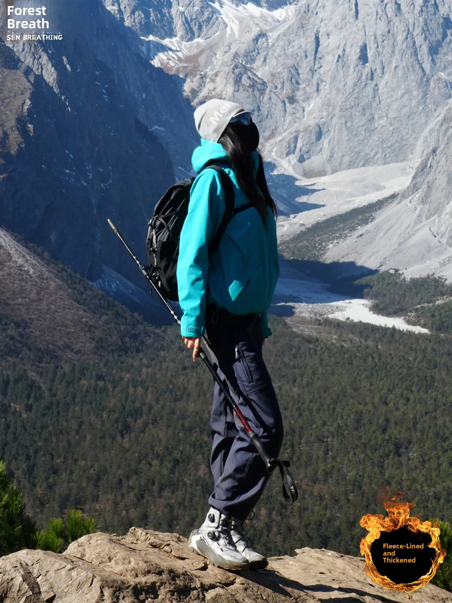 

Winter Outdoor Sports Men's Fce Lined Workwear Trousers Windproof Waterproof Women's Skiing Hiking Pants Functional Sle